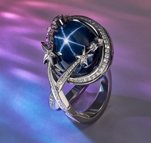 Star Cat’s Eye Diamond Ring: Mystical Elegance